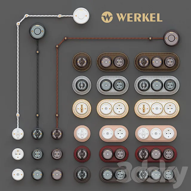 Switches and sockets Werkel Retro 3DSMax File