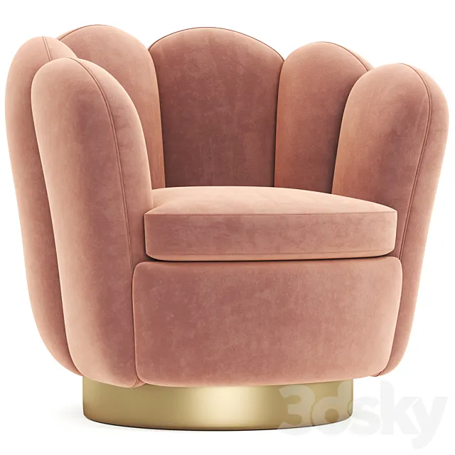 Swivel armchair Mirage Savona Nude 3ds Max