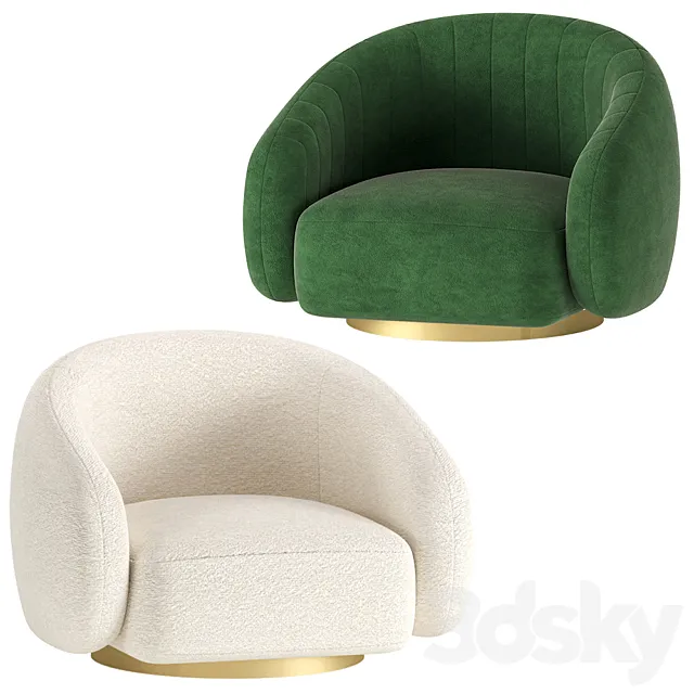 SWIVEL CHAIR BRICE by Eichholtz 3DS Max Model