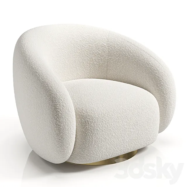 Swivel Chair Brice by Eichholtz 3ds Max