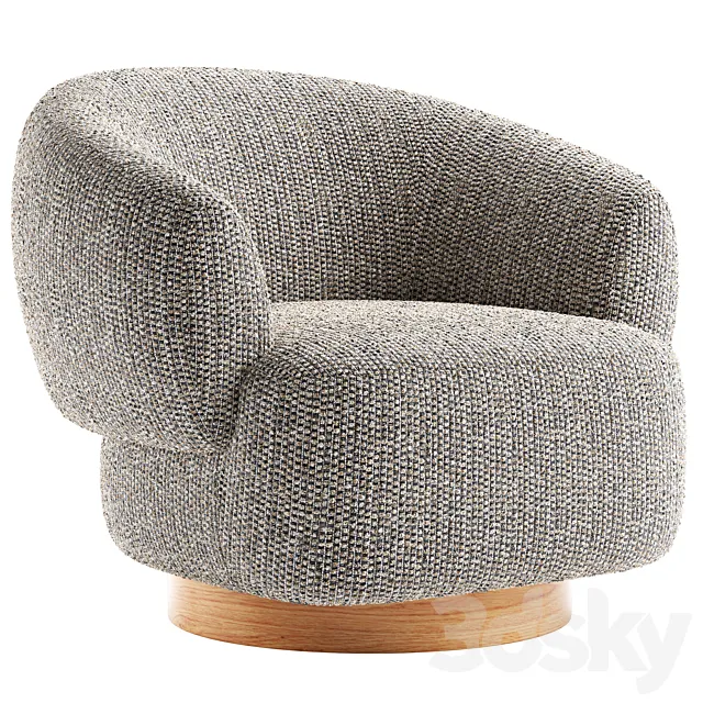 Swivel Chair Merrick _ Crate & Barrel 3DSMax File