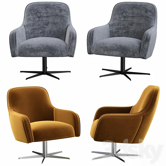 SWIVEL CHAIR SERENA – Eichholtz 3DS Max Model