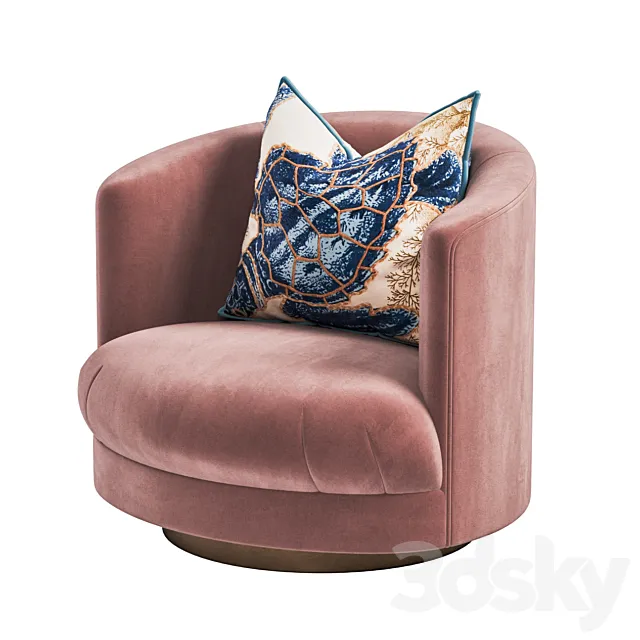 Swivel Tub Chair from 1960s 3DS Max Model