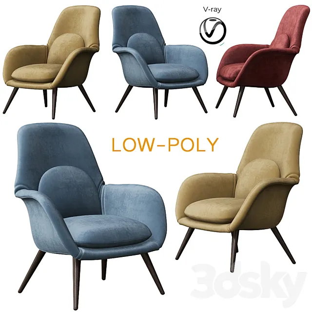 Swoon Lounge – Fredericia Furniture (low poly) 3DSMax File