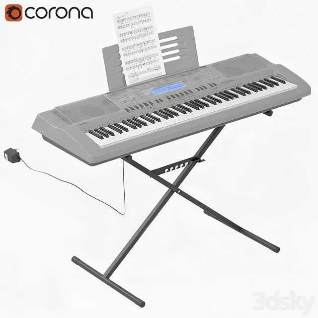 Synthesizer Casio WK-210 3dsMax Model