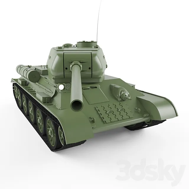 T-34-85 3DS Max Model