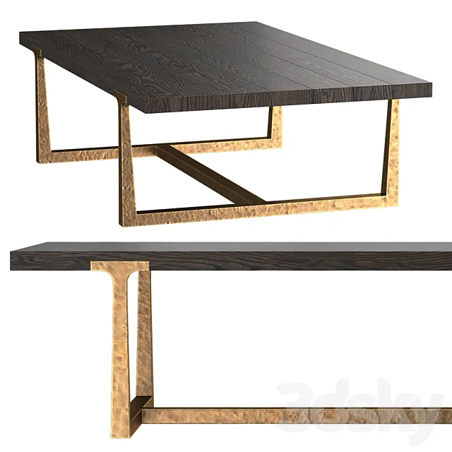 T-BRACE RECTANGULAR COFFEE TABLE 3DS Max Model