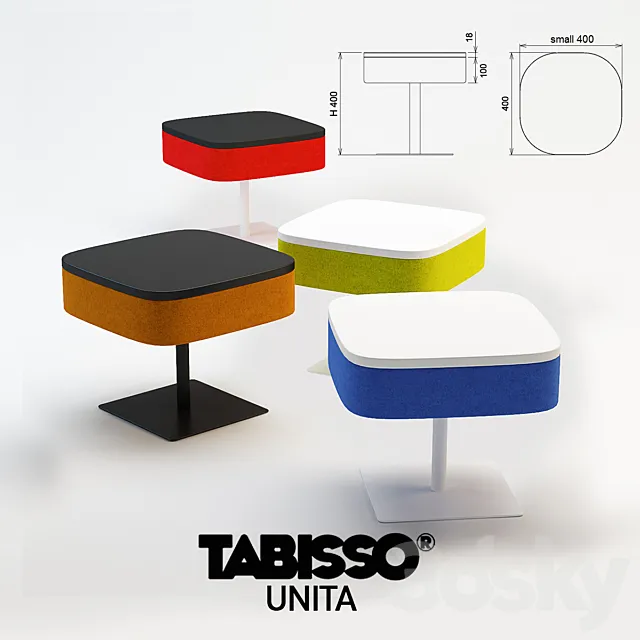 Tabisso – Tipographia Unita Low-Table 3ds Max