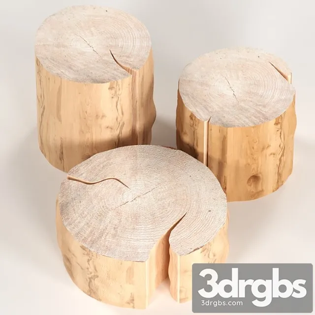 Table 3 coffee table stump. 3dsmax Download