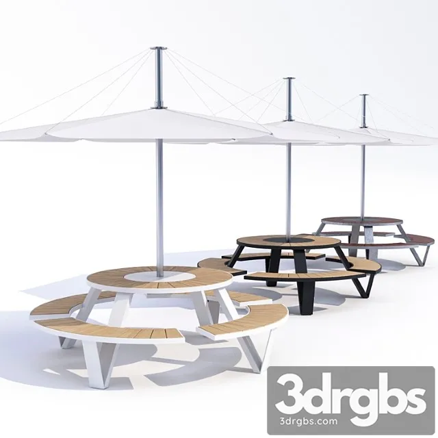 Table adanat landau with an umbrella 3dsmax Download