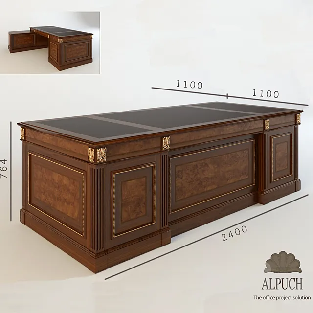 Table Alpuch President 3DS Max Model