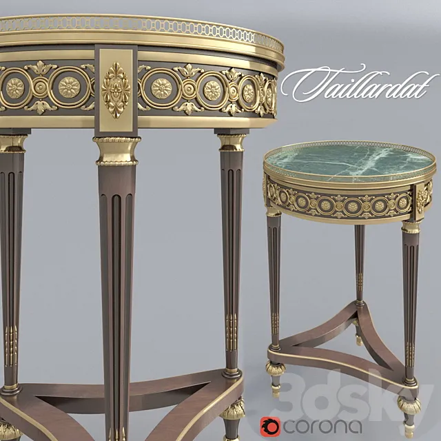 Table Amuary from Taillardat 3DS Max Model