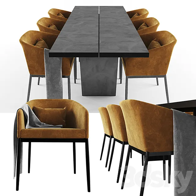 Table and Chair 3ds Max