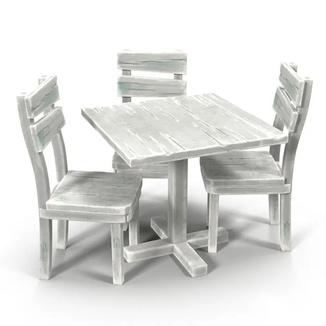 Table and chair 3dsMax Model