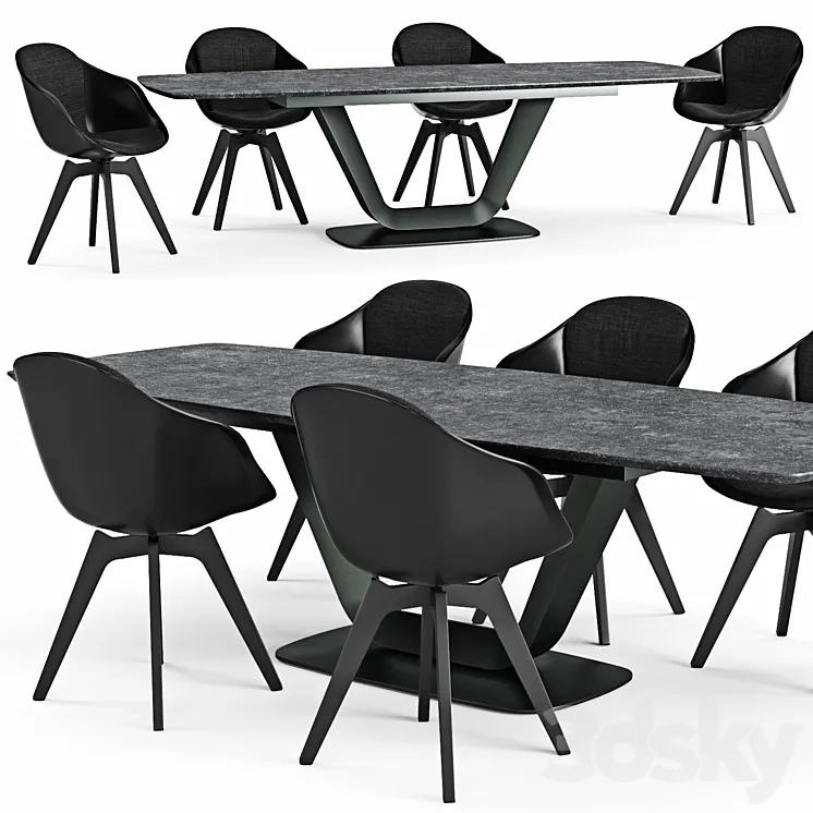 Table and chair Alicante Adelaide 3DS Max