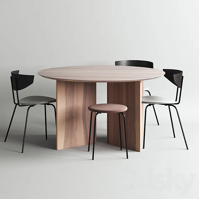 Table and chair by Ferm Living 3DSMax File