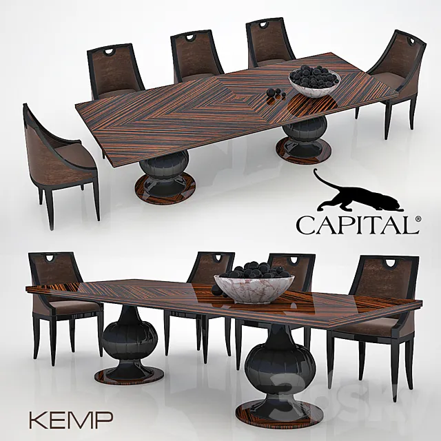 Table and chair Capital 3DS Max Model