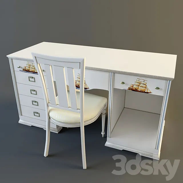 Table and chair “Domus” 3DS Max Model