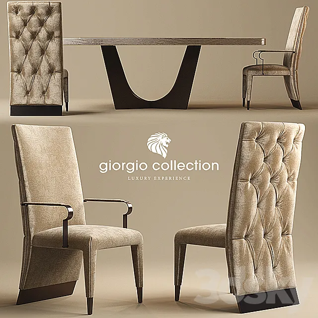 Table and chair Giorgio Lifetime Dining Chairs 3DSMax File