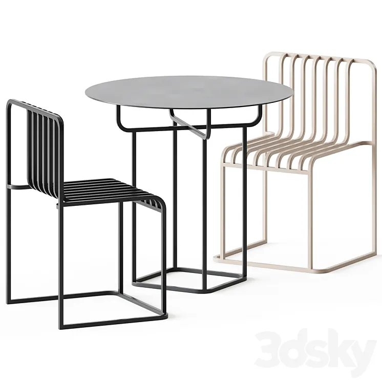 Table and Chair Grill by Diabla \/ Outdoor Furniture 3DS Max
