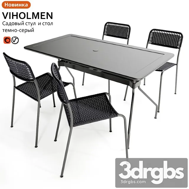 Table and chair ikea viholmen