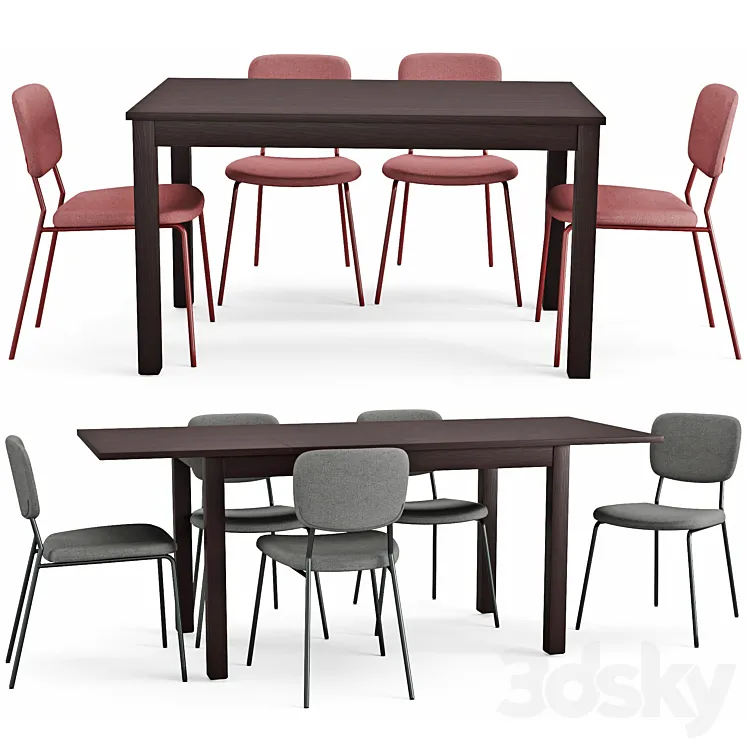 Table and chair Laneberg Karljan 3DS Max