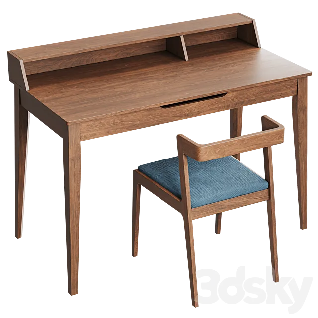 Table and chair LULU 3ds Max