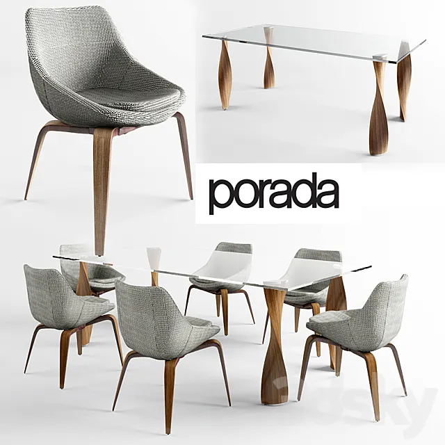 table and chair Porada 3DSMax File