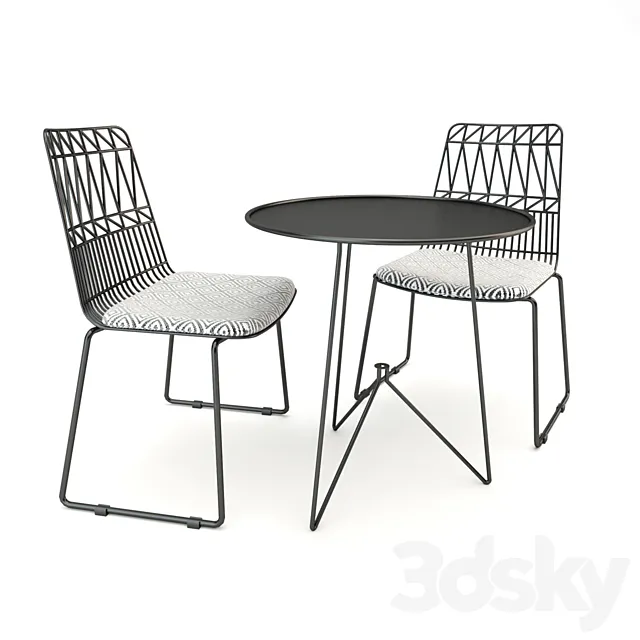 Table and Chair Set 3DSMax File