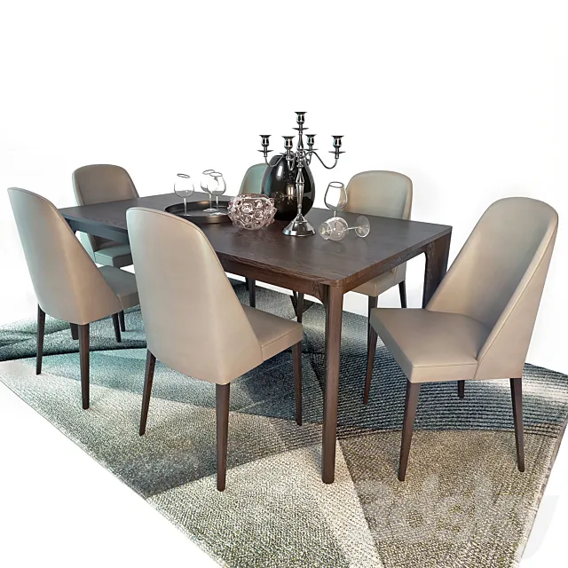 Table and chair SMA 3ds Max