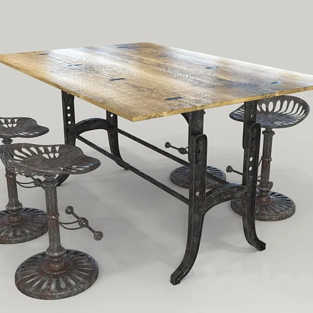 Table and chair Thomasville 3DSMax File