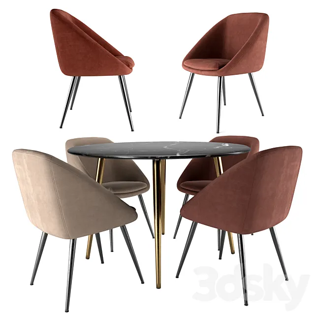 Table and Chair TOPIM 3ds Max