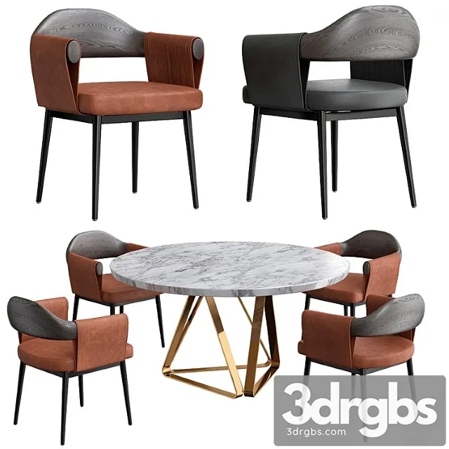 Table and chair trussardi casa larzia 2 3dsmax Download