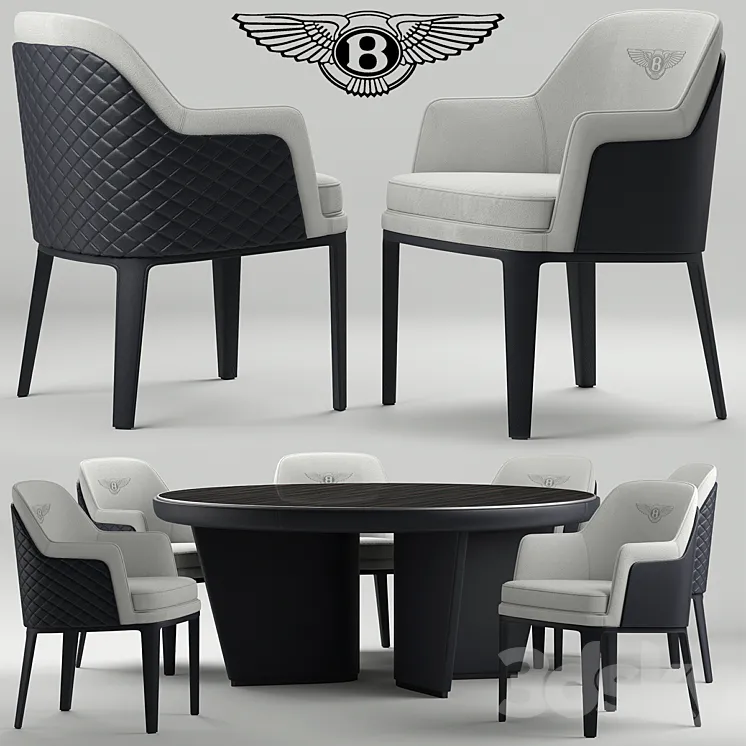 Table and chairs bentley kendal chair 3DS Max