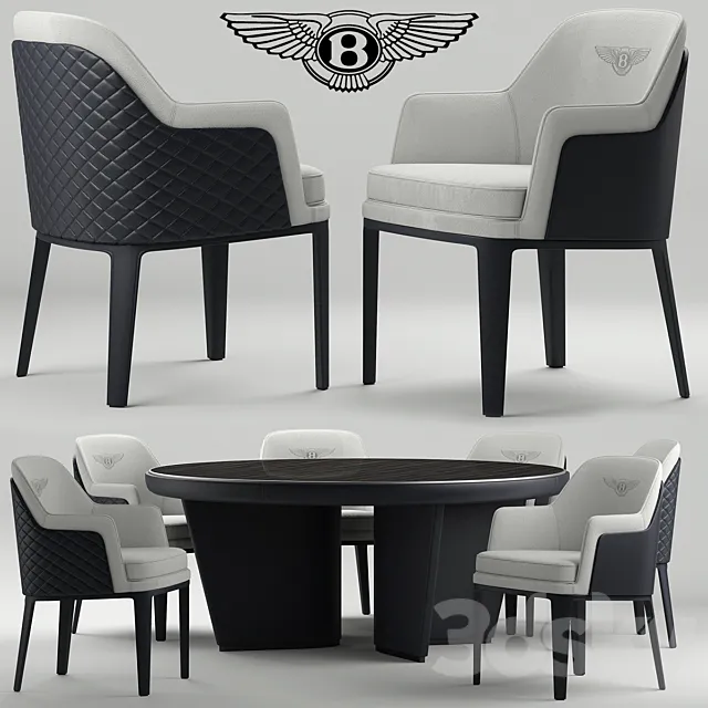 Table and chairs bentley kendal chair 3DSMax File
