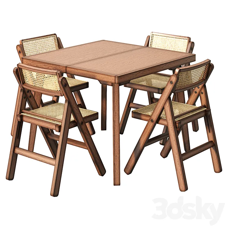 Table and chairs by H&M 3DS Max Model