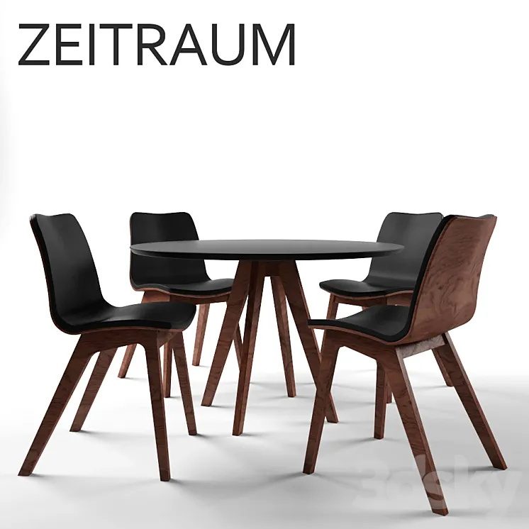 Table and chairs from the company Zeitraum 3DS Max