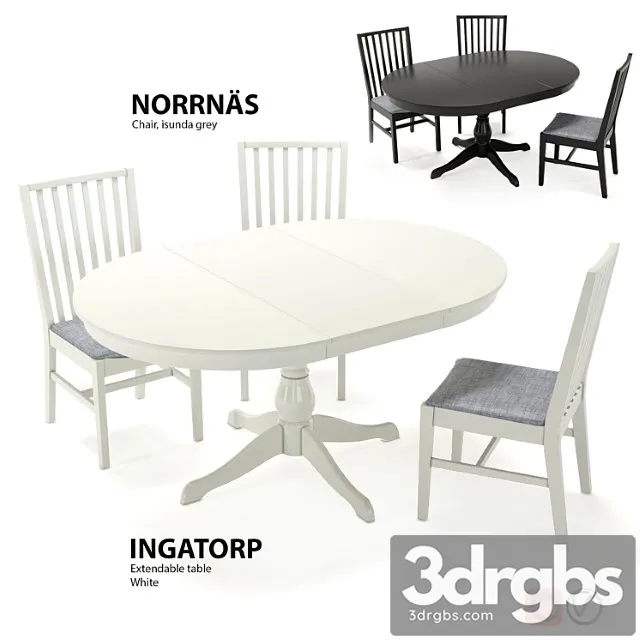Table and chairs ikea ingatorp