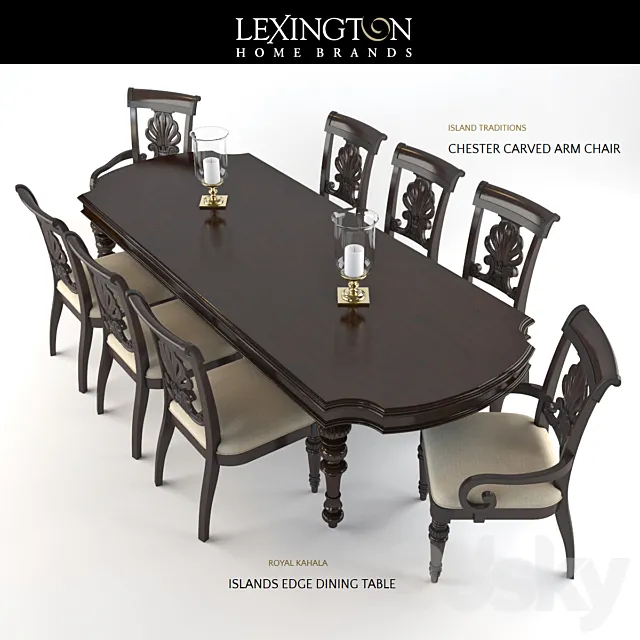 table and chairs Lexington 3DSMax File