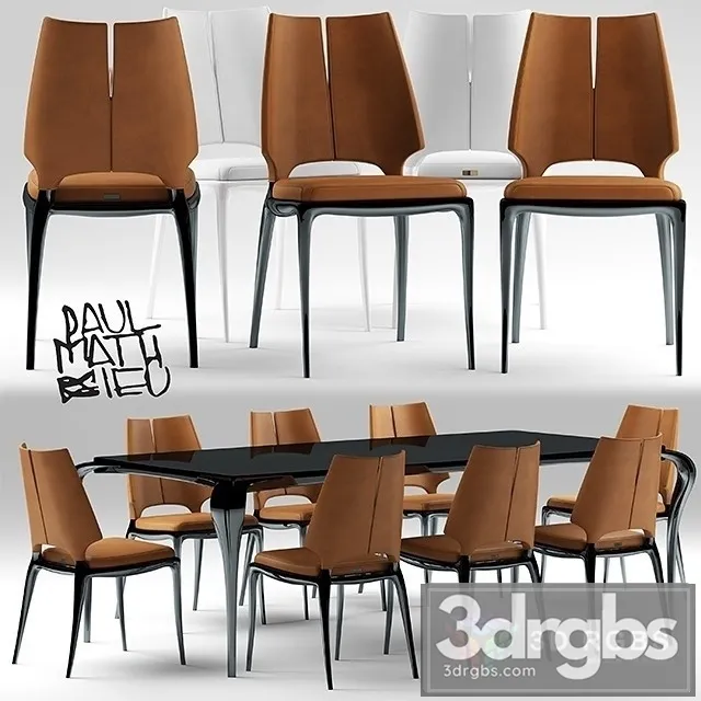 Table and Chairs Paul Mathieu Luxury Living Group 3dsmax Download