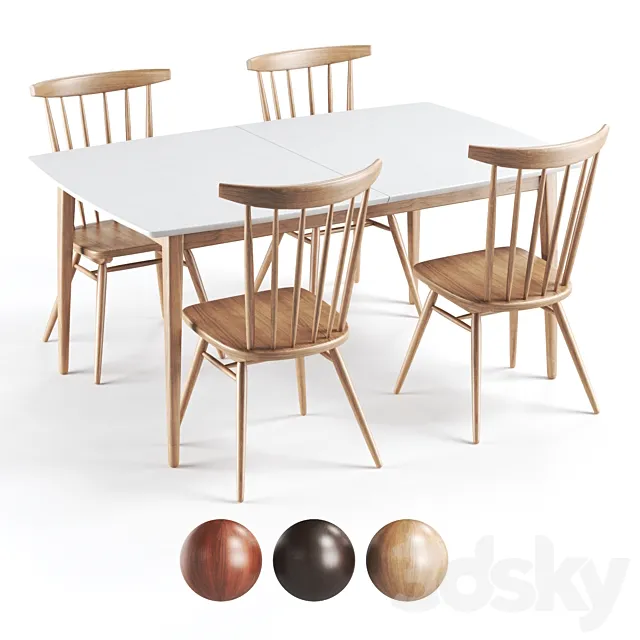 Table and chairs Samurai HOFF 3dsMax Model