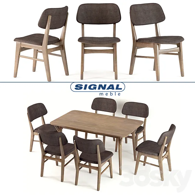 Table and chairs SIGNAL 3DSMax File