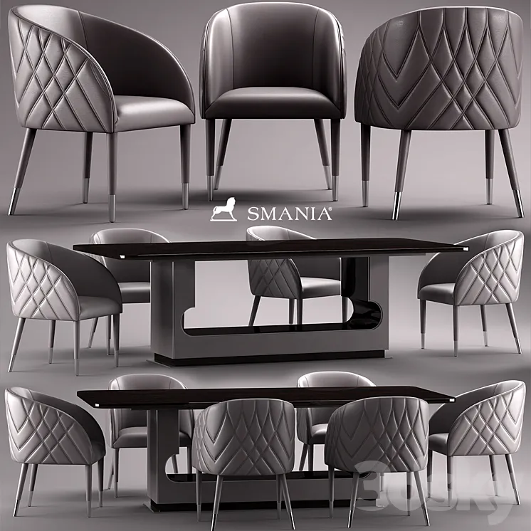 Table and chairs smania Amal 3DS Max