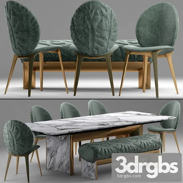 Table and chairs visionnaire kerwan 2 3dsmax Download