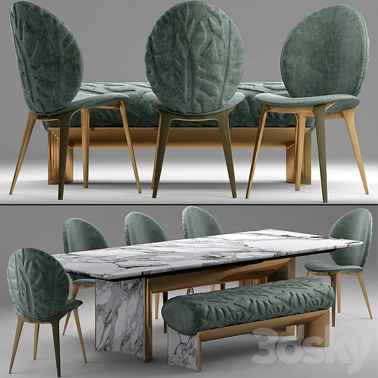 Table and chairs visionnaire kerwan 3DS Max
