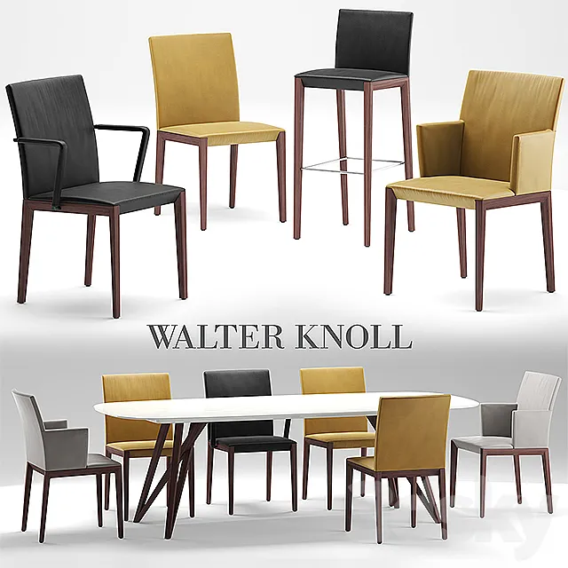 Table and chairs walter knoll Andoo 3DSMax File