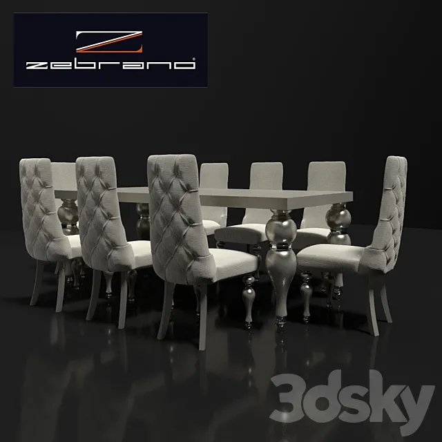 Table and chairs ZebranoCasa 3DSMax File