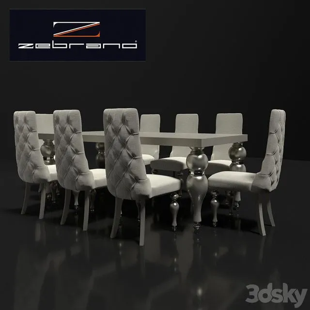 Table and chairs ZebranoCasa 3dsMax Model
