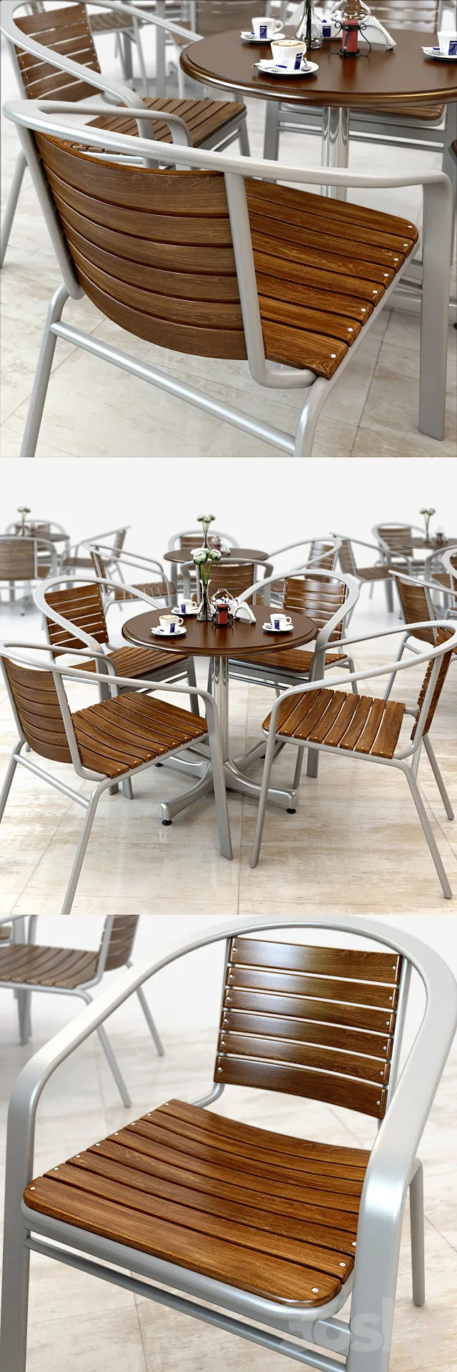 Table and chears for street cafe 3DSMax File