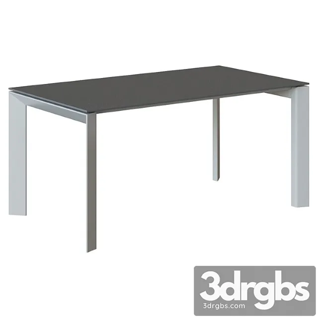 Table atta 160 (220) x90 gray ceramic